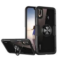 Capa Case Huawei P20 Lite/Nova 3e (2018) (Tela 5.84) Carbon Clear Com Stand e Anel - Mini Box