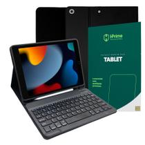 Capa Case Ipad 9 9 Geração 10.2 2021 Teclado Slim Removível Sem Fio + Pelicula de Vidro HPrime Capa Case Ipad 9 9 Geração 10.2 2021 Teclado Slim Removível Sem Fio + Pelicula de Vidro HPrime