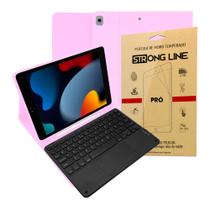 Capa Case Ipad 9 9ª Geração 2021 Capinha com Teclado Sem Fio Touchpad Antiqueda + Pelicula de Vidro