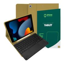 Capa Case Ipad 9 9ª Geração 2021 Capinha com Teclado Sem Fio Touchpad Antiqueda + Pelicula HPrime Capa Case Ipad 9 9ª Geração 2021 Capinha com Teclado Sem Fio Touchpad Antiqueda + Pelicula HPrime