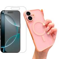 Capa Case Magsafe Fosca Compatível Com iPhone 16 + Pelicula Hidrogel Capa Case Magsafe Fosca Compatível Com iPhone 16 + Pelicula Hidrogel