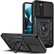 Capa Case Motorola Moto G200 (Tela 6.8) Shield Dupla Camada Com Stand e Anel