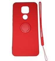 Capa Case Motorola Moto G9 / G9 Play (Tela 6.5) Silicone Aveludado Microfibra Com Stand e Anel
