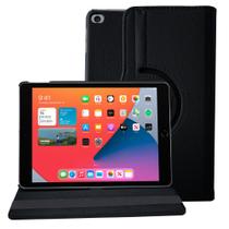 Capa Case Para Ipad Mini 4 4ª Geração 2015 A1538 A1550 Couro Giratória Inclinável Preta + Pelicula