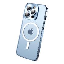 Capa Case para iPhoone Luxo Metal Bumper com Maggsafe Maggnetic Wireless