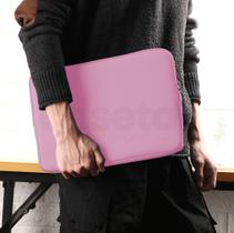 Capa Case Pasta Maleta Para Notebook de Neoprene 14 14.1 Polegadas Rosa Bebê
