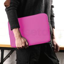 Capa Case Pasta Maleta Para Notebook de Neoprene 15 15.6 Polegadas Rosa Pink