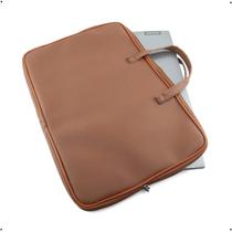 Capa Case Pasta Preta De Couro Para Notebook Maleta Material Premium Reforçada 14.1/15.6/17.3 Polegadas
