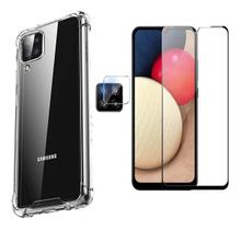 Capa Case + Pel Vidro 9D + Pl De Câmera Samsung Galaxy A12
