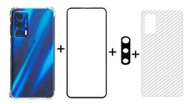 Capa Case + Pelicula Camera + Pelicula 3d + Fibra Para Moto Edge 20 Capa Case + Pelicula Camera + Pelicula 3d + Fibra Para Moto Edge 20