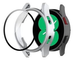 Capa Case Película De Vidro Galaxy Watch4 40mm - Prata