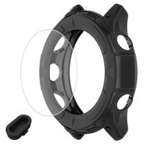 Capa case + película + plug compatível com Garmin Forerunner 955 ou 955 Solar