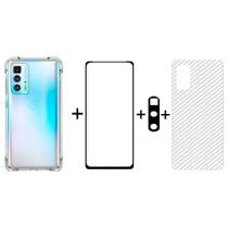 Capa Case + PL Camera + Pl 3D + Pl Fibra Para Moto Edge 20 Pro