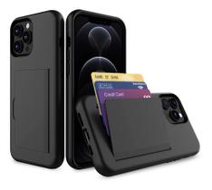 Capa Case Porta Cartão Para iPhone 13 (6.1) Antichoque Rígida - GYKZ