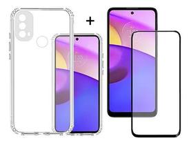 Capa Case Premium Silicone + Película 3D Para Moto E40 Capa Case Premium Silicone + Película 3D Para Moto E40