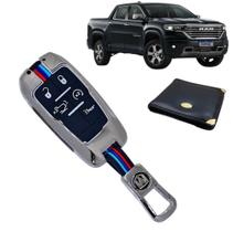 Capa Case Presença 5 Botões E Chaveiro Dodge Ram Rampage Big Horn Acessório Metal