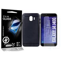 Capa Case PRETA + 2 P Vidro compatível Galaxy J4 J400 5.5 - Cell in Power25 Capa Case PRETA + 2 P Vidro compatível Galaxy J4 J400 5.5 - Cell in Power25