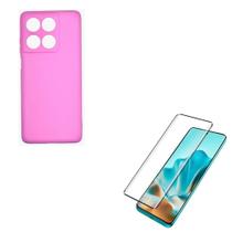 Capa Case Rosa Claro + Película Protetora de Cerâmica 9D Moto Edge 60