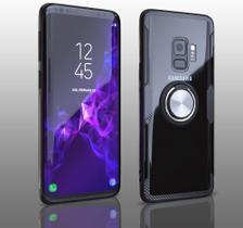 Capa Case Samsung Galaxy S9 (Tela 5.8) Carbon Clear Com Stand e Anel