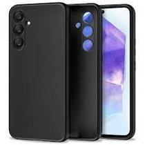 Capa Case Silicone Aveludada Preta + Película de Cerâmica Para Samsung Galaxy A15