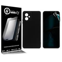 Capa case Silicone Premium aveludada + Película De Hydrogel Privacidade Para Moto G14 Xt2341 6.5 - Cell In Power25