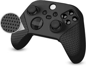 Capa Case Silicone Protetor Para Controle Xbox One Xbox Series + 2 Grip - Preto