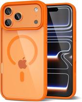 Capa Case Slim Híbrida Suporte Magnético por Indução Compatível com iPhone 17 Pro Max 6.9 Bordas Elevadas Anti Queda Peg