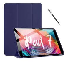 Capa Case Smart Premium Ipad 7 10.2" Azul marinho + Caneta touch - Lucky