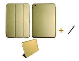Capa Case Smart Premium Ipad Mini 5 Dourado + Caneta - Lucky