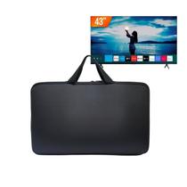 Capa Case Televisão Tv 43 Polegadas Alça Transporte Seguro
