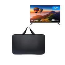 Capa Case Televisão Tv 50 Polegadas Alça Transporte Seguro