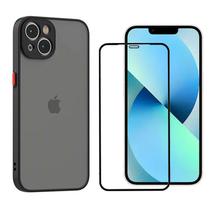 Capa Case Translucida Fosca Resistente E Pelicula 9D Para iPhone 13 6.1