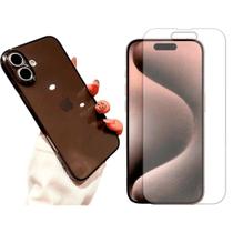 Capa Case Ultra Fina luxo Para iPhone 16 + Pelicula Hidrogel