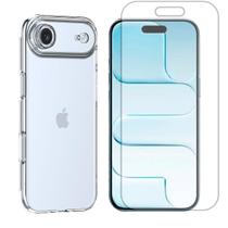 Capa Case Ultra Slim Para iPhone 17 Air + Pelicula Hidrogel Cor:Transparente