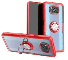Capa Case Xiaomi Mi Poco X3 NFC / Poco X3 Pro (Tela 6.67) Carbon Clear Com Stand e Anel