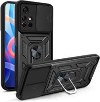 Capa Case Xiaomi Poco M4 Pro 5G e Redmi Note 11T 5G (Tela 6.6) Shield Dupla Camada Com Stand e Anel