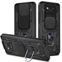 Capa Case Xiaomi Poco X3 NFC e Pro (Tela 6.67) Shield Dupla Camada Com Stand e Anel