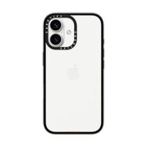 Capa CASETiFY Compact Transparente para iPhone 16 - Preta