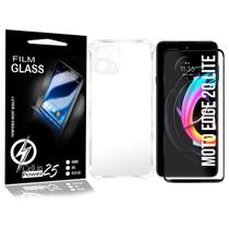 Capa Celular Transparente Para Moto Edge 20 Lite XT2139-2 + 2 Pel Vidro 3d - Cell In Power25 Capa Celular Transparente Para Moto Edge 20 Lite XT2139-2 + 2 Pel Vidro 3d - Cell In Power25