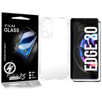 Capa Celular Transparente Para Moto Edge 20 Pro + 2 Pel Vidro 3d - Cell In Power25 Capa Celular Transparente Para Moto Edge 20 Pro + 2 Pel Vidro 3d - Cell In Power25