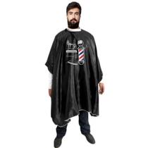 Capa Cetim Preta Barbeiro Sem MangaTesoura/Navalhete/Pincel