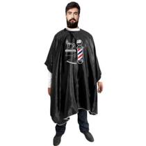 Capa Cetim Preta Barbeiro Sem MangaTesoura/Navalhete/Pincel