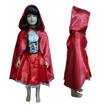 Capa Chapeuzinho Vermelho de Cetim Capa Chapeuzinho Vermelho de Cetim