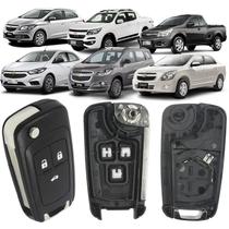 Capa Chave Canivete Sem Circuito - Sonic, Cruze, Onix, Cobalt, S-10, Spin, Celta - 3 Botões