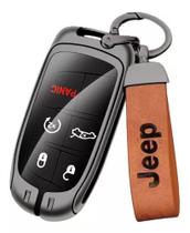 Capa Chave Chaveiro Premium Presença Jeep Couro Metal Import