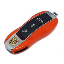 Capa Chave Porsche L+S Laranja com Cromado Macan Panamera