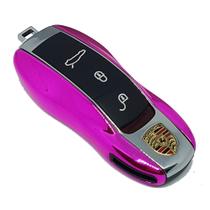 Capa Chave Porsche L+S Rosa Metálico com Cromado 911 Cayman