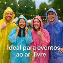 Capa Chuva Colorida Descartável Unissex Adultos Viagens Passeios Emergências Fácil De Dobrar PVC