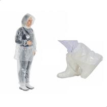 Capa Chuva Completa Conjunto Capa Calça e Bota Plástica para Motoqueiro