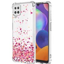 Capa Chuva Coração + Capa Transparente Anti Choque Para Samsung Galaxy M62 Capa Chuva Coração + Capa Transparente Anti Choque Para Samsung Galaxy M62